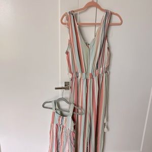 Mommy and me striped jumpsuit